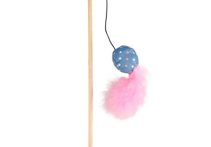 Flamingo Winny Dangler Cat Toy – Interactive Feather Ball with Catnip, Durable Fishing Rod