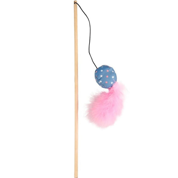 Flamingo Winny Dangler Cat Toy – Interactive Feather Ball with Catnip, Durable Fishing Rod