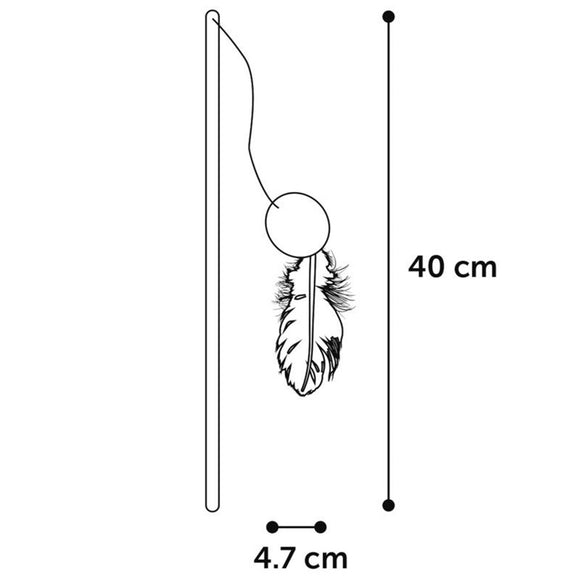 Flamingo Winny Dangler Cat Toy – Interactive Feather Ball with Catnip, Durable Fishing Rod