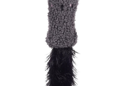 Flamingo Cat Suava Cushion 20cm – White Plush Rustling Toy with Tail and Catnip