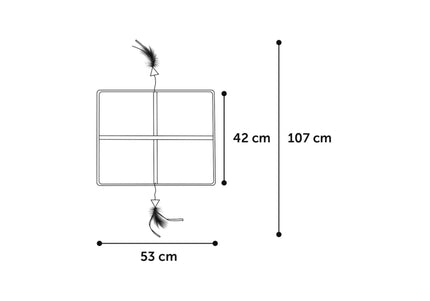 Flamingo Lura Scratching Mat 53x42cm – Durable Sisal Surface with Non-Slip Backing