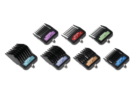 Andis Clip Comb Set – 7-Piece Plastic Snap-On Spacers with Storage Case