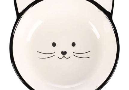 Flamingo Kajo Black & White Ceramic Bowl 280ml – Stylish Durable Feeding Dish