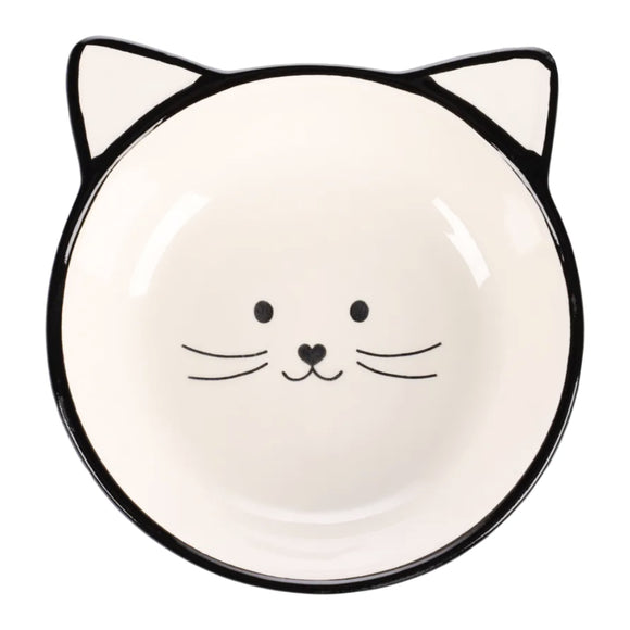 Flamingo Kajo Black & White Ceramic Bowl 280ml – Stylish Durable Feeding Dish