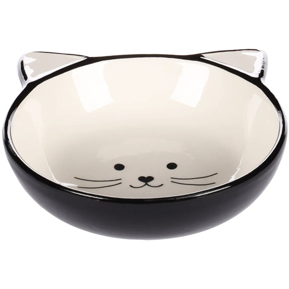 Flamingo Kajo Black & White Ceramic Bowl 280ml – Stylish Durable Feeding Dish