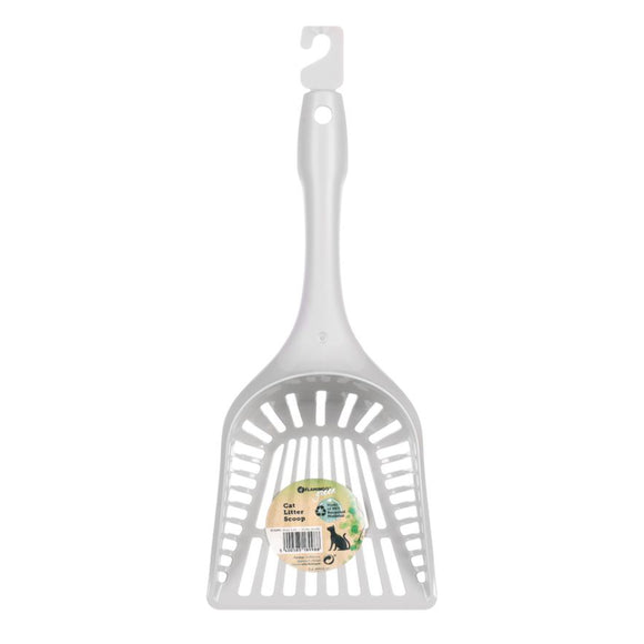 Flamingo Cat Litter Scoop – Durable Plastic Construction, Ergonomic Handle, Beige Color