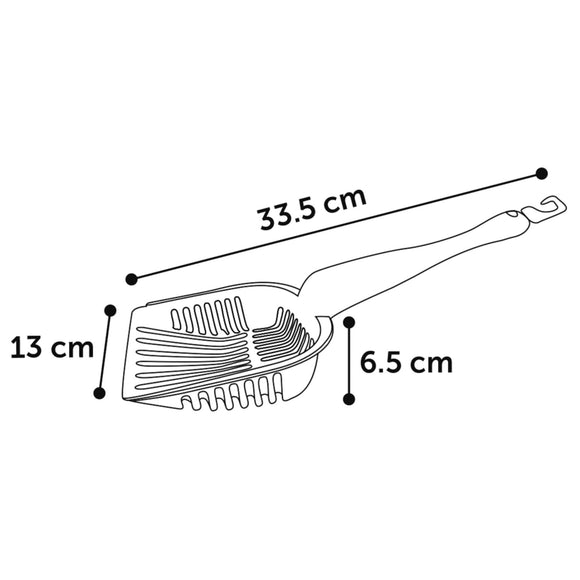 Flamingo Cat Litter Scoop – Durable Plastic Construction, Ergonomic Handle, Beige Color