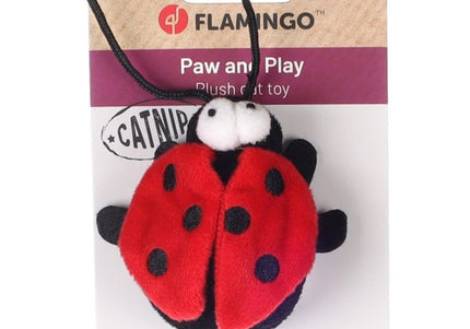 Flamingo Cat Zingu LadyBug Plush Toy – Small Catnip-Infused Ladybug, Soft and Engaging
