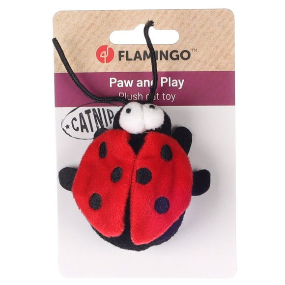 Flamingo Cat Zingu LadyBug Plush Toy – Small Catnip-Infused Ladybug, Soft and Engaging