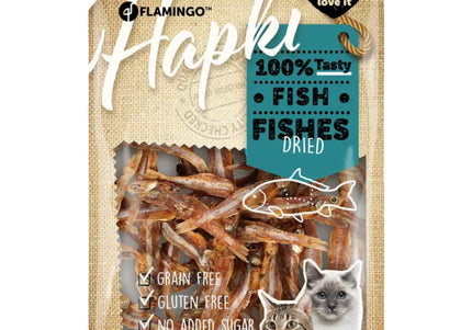 Flamingo Hapki Dried Fish Cat Treats – Natural Protein-Rich Snack, 50g Pack