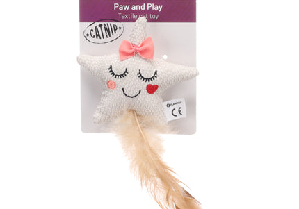 Flamingo Cat Lovu Star Catnip Toy – Feather Star Design, Engaging Playtime Accessory