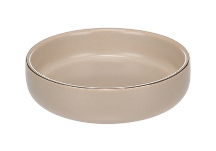 Flamingo Eram Cat Ceramic Bowl 200ml – Beige Ceramic Dish with Shiny Rim, Durable Finish