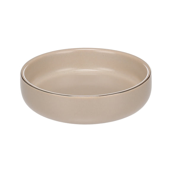 Flamingo Eram Cat Ceramic Bowl 200ml – Beige Ceramic Dish with Shiny Rim, Durable Finish