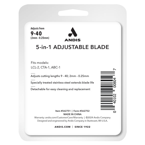 Andis 5-in-1 Adjustable Clipper Blade – Versatile Precision Cutting Tool with Variable Lengths