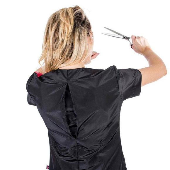 Groom Professional Verona Grooming Tunic – Black and Pink, Lightweight Comfortable Design