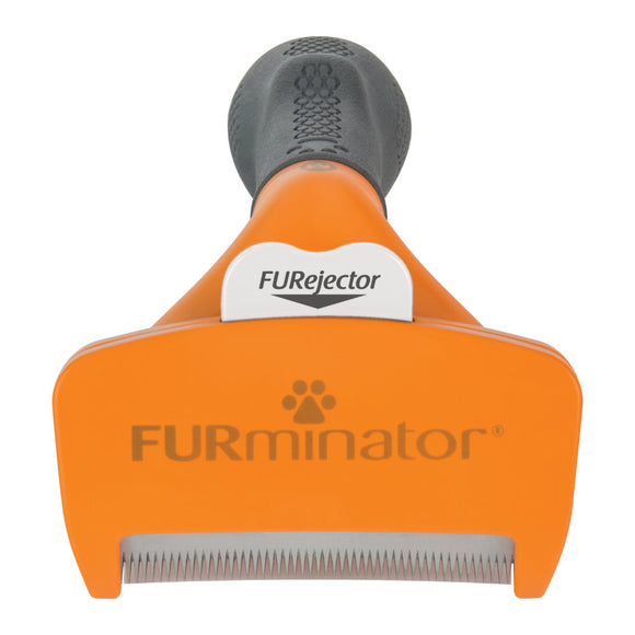 FURminator Long Hair Deshedding Tool – Medium Size, Ergonomic Handle, Reduces Shedding