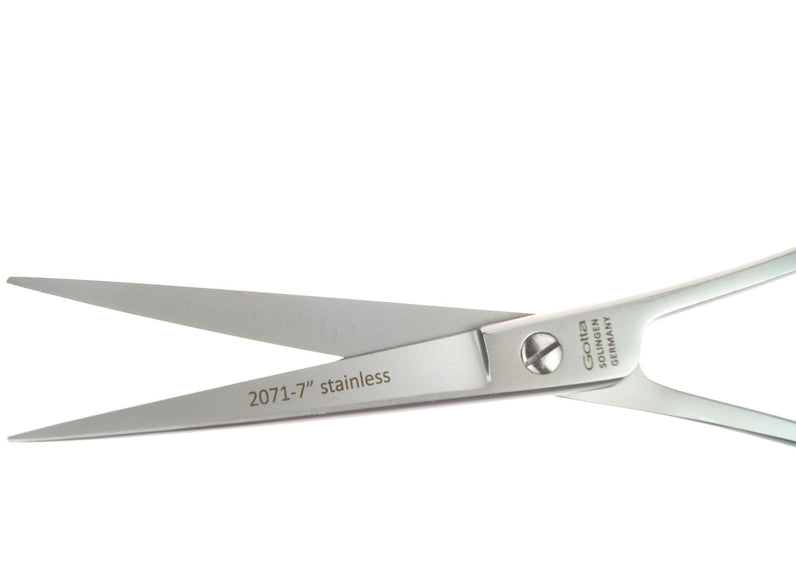 Gotta Solingen 7" Curved Grooming Scissors – Precision Micro-Grind Blade, Ergonomic Design