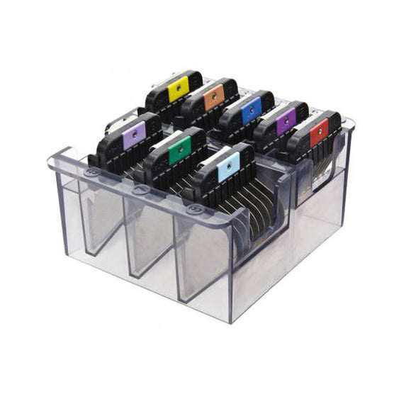 Wahl Stainless Steel Snap-On Blade Attachments Set – 8 Durable Color-Coded Guides