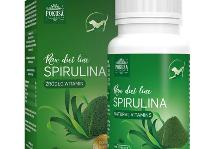 Pokusa RawDiet Spirulina Tablets – Natural Supplement, 120 Count, Supports Vitality and Wellness