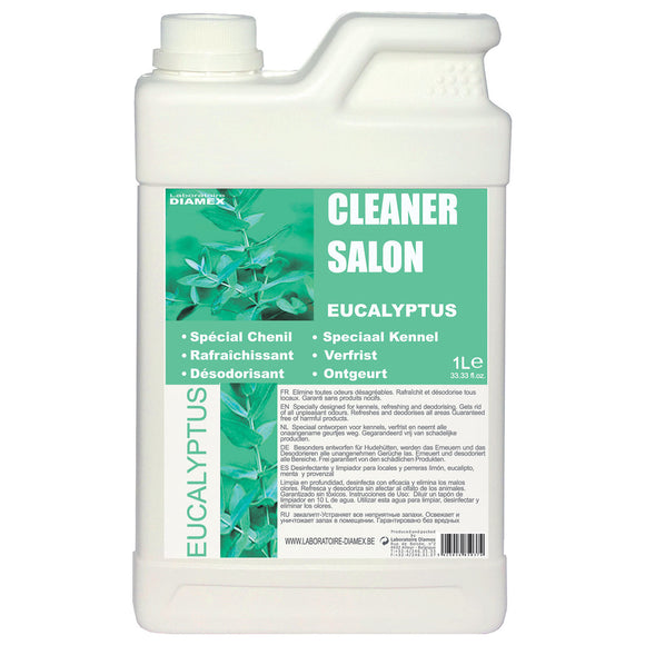 Diamex Cleaner Salon Eucalyptus – Universal Cleaning Agent, Odor Remover with Fresh Eucalyptus Aroma, 1L