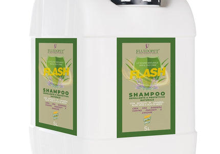 FluidoPet Flash Shampoo – Natural Insect-Repellent Formula, Effective Bug Protection, 5L