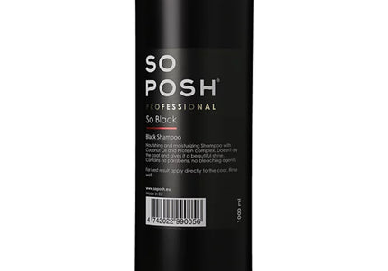 So Posh Professional Black Shampoo – Moisturizing and Nourishing Formula, 1L Bottle