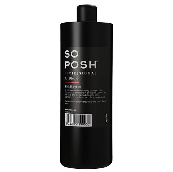 So Posh Professional Black Shampoo – Moisturizing and Nourishing Formula, 1L Bottle