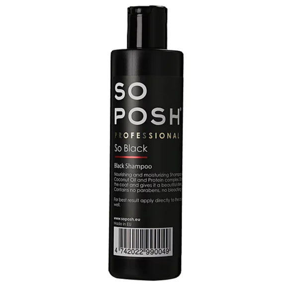 So Posh Professional Black Shampoo – Moisturizing and Nourishing Formula, Enhances Dark Coats, 250ml