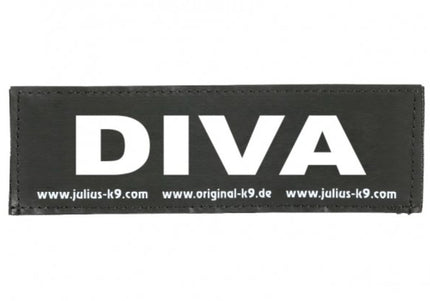 Julius-K9 Diva Patch XXXS – Decorative Harness Patch, 2x8cm, Vibrant Design