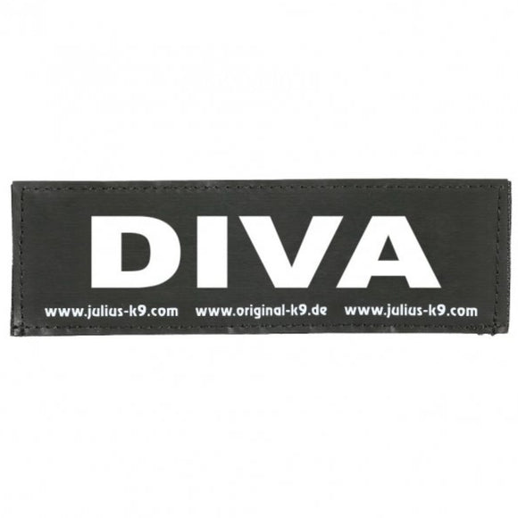 Julius-K9 Diva Patch XXXS – Decorative Harness Patch, 2x8cm, Vibrant Design