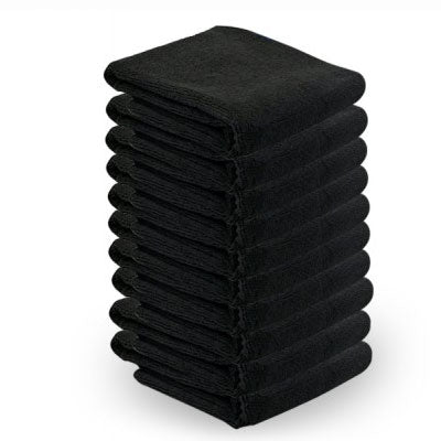 Activ Microfiber Grooming Towels 73x40cm Black – Ultra-Absorbent, Quick-Dry Set of 10
