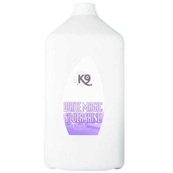K9 White Magic Silver Shine Spray – Multi-Purpose Conditioner, Brightening Formula, 5.7L