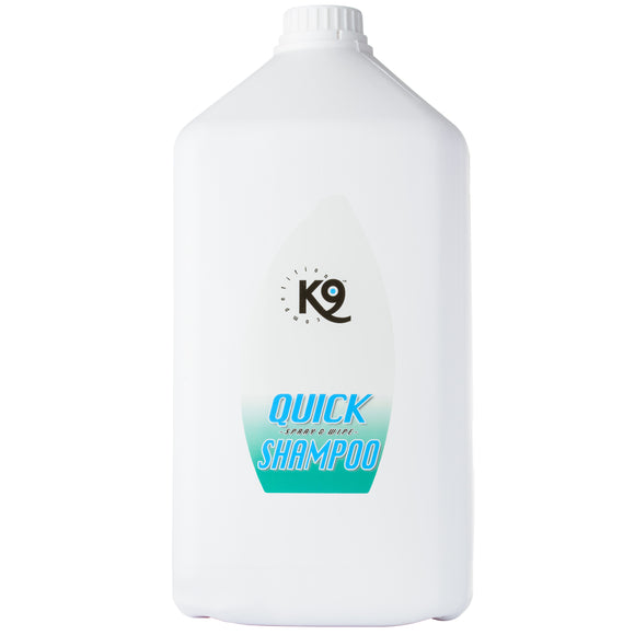 K9 Quick Shampoo – Dry Horse Shampoo with Soothing Aloe, Large 5.7L Bottle