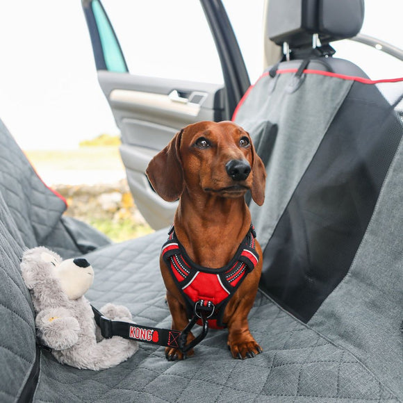 KONG Travel 2-in-1 Bench Seat Cover and Dog Hammock – Waterproof, Durable Car Mat