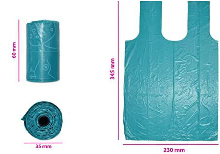 KONG HandiPOD Pick Up Bag Refills – Degradable Dog Waste Bags, 4 Rolls of 15 Pieces