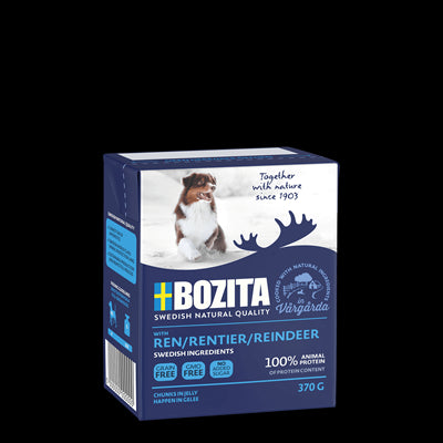 Bozita Reindeer Wet Dog Food 370g – Grain-Free Nordic Recipe, High Protein Content