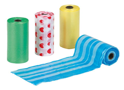Kerbl Colorful Animal Waste Bags – Strong Leak-Resistant Design, 4 Convenient Rolls
