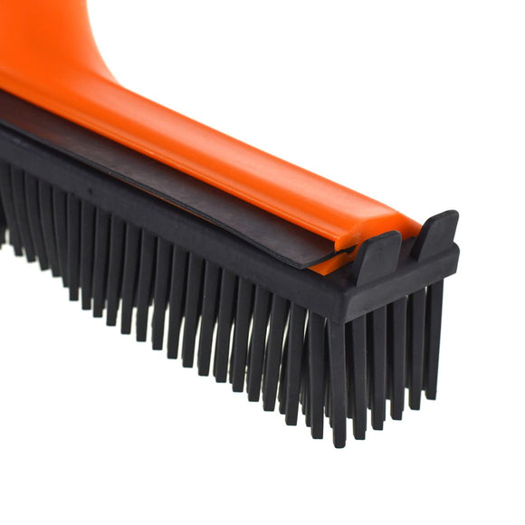 V7 Rubber Grooming Broom – Telescopic Pole, Innovative Red Design, Efficient Hair Removal