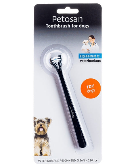 Petosan Miniature Dog Toothbrush – Soft Bristles, Ergonomic Design for Small Breeds