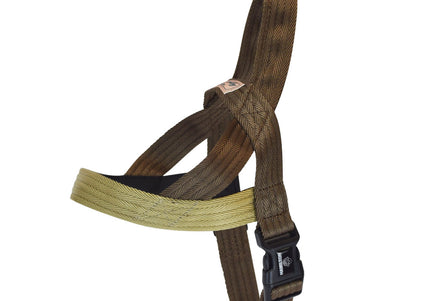 Hamilton Go Boldly Norwegian Dog Harness – Soft Nylon, Large, Comfortable Brown Design