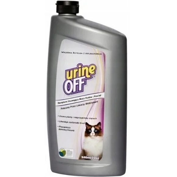 Urine Off Cat & Kitten Formula – Enzymatic Urine Remover, Stain and Odor Eliminator, 946ml
