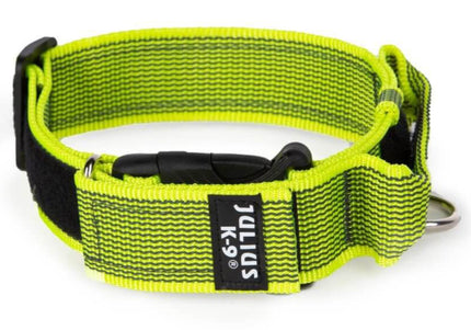 Julius K9 Color&Gray Collar with Handle – 40mm Wide, Safety Lock, Black, Durable Design
