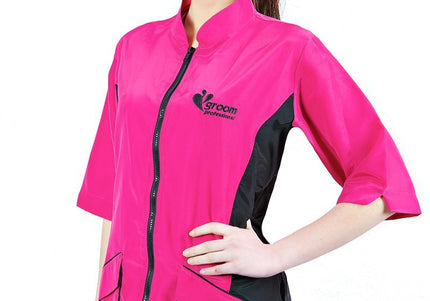 Groom Professional Treviso Grooming Sweatshirt – Pink and Black, Comfortable 3XL Size