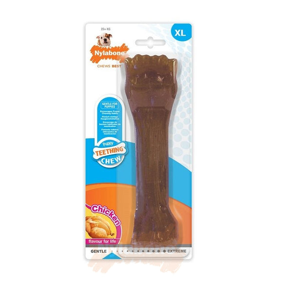 Nylabone Puppy Chicken Bone – XL Safe Chew Toy with Chicken Scent, Durable Design