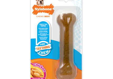 Nylabone Puppy Chicken Bone – XL Safe Chew Toy with Chicken Scent, Durable Design