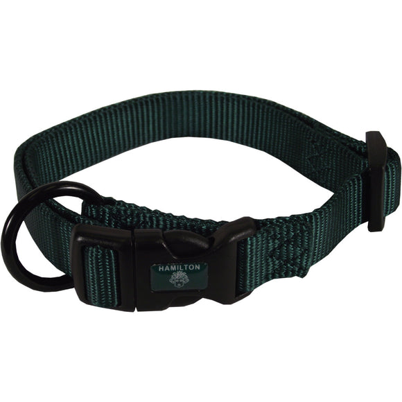 Hamilton Classic Adjustable Nylon Collar 16mm – Smooth Fit, Durable Black Design for Small and Medium Breeds