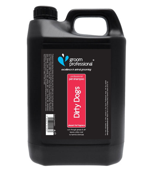 Groom Professional Dirty Dogs Deep-Cleaning Shampoo Concentrate 1:20, 4L – Powerful Formula for Heavily Soiled Fur