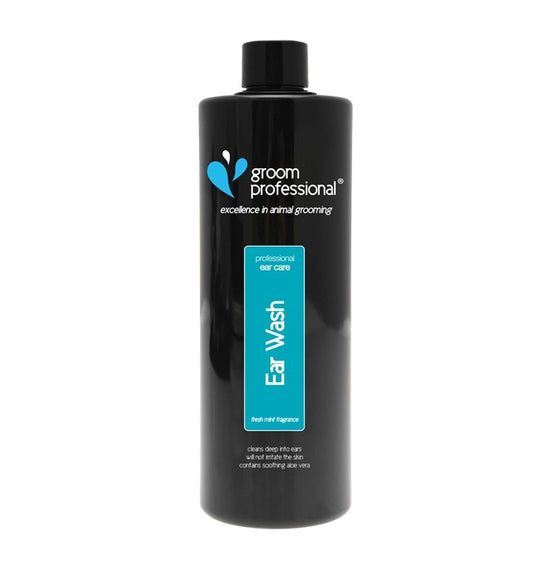 Groom Professional Ear Wash – Gentle Liquid Cleanser, 1L Bottle, Fast-Acting Formula