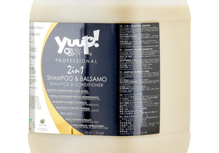 Yuup! 2in1 Shampoo and Conditioner – Concentrated 1:20 Formula, 5L, Cleanses and Softens Coats