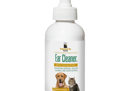 PPP Pet Ear Cleaner with Eucalyptol – Gentle Cleansing Solution, 118ml Bottle